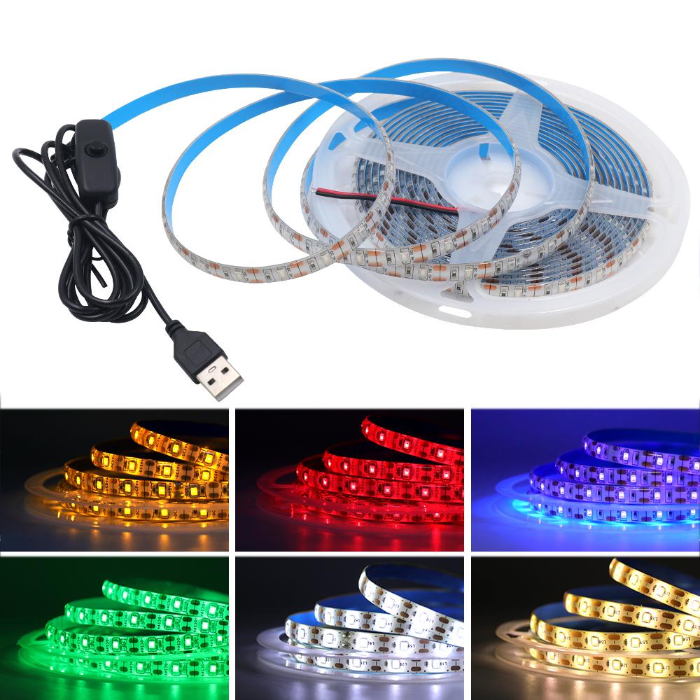 5V USB Led Strip SMD 2835 White/Warm White/Red/Blue/Green /Pink/Yellow 50CM 1M 2M 4M 5M Flexible Ribbon Tape Backlight IP21 No Waterproof&0.5m теплый белый
5V USB Led Strip SMD 2835 White/Warm White/Red/Blue/Green /Pink/Yellow 50CM 1M 2M 4M 5M Flexible Ribbon Tape Backlight IP21 No Waterproof&0.5m теплый белый