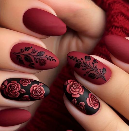 Oval Shaped Floral Pattern Press On Nails Full Cover Matte Finish Durable French Style Artificial Nails Set for Spring Wear One Size
Oval Shaped Floral Pattern Press On Nails Full Cover Matte Finish Durable French Style Artificial Nails Set for Spring Wear One Size