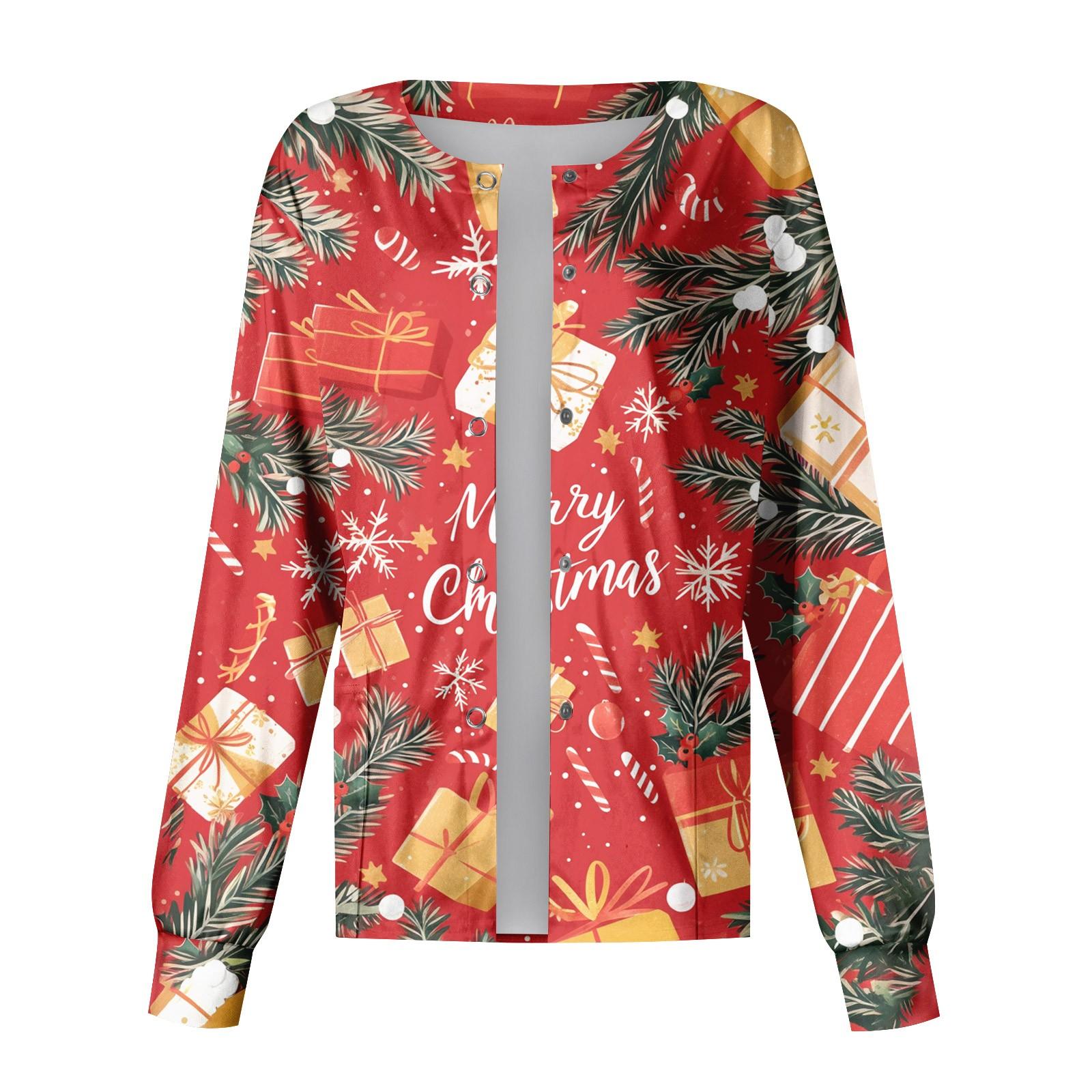 Женский однобортный защитный комбинезон с длинным рукавом, рисунком, карманом, рождественским принтом, воротником-стойкой, кардиганом и курткой M
Женский однобортный защитный комбинезон с длинным рукавом, рисунком, карманом, рождественским принтом, воротником-стойкой, кардиганом и курткой M