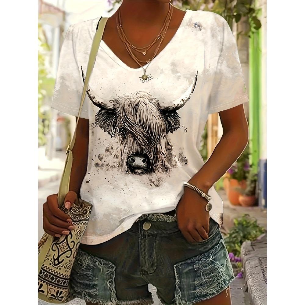 Женская футболка с принтом коровы, винтажный топ больших размеров, женская трендовая одежда, модная рубашка с коротким рукавом, блузка большого размера с V-образным вырезом XL
Женская футболка с принтом коровы, винтажный топ больших размеров, женская трендовая одежда, модная рубашка с коротким рукавом, блузка большого размера с V-образным вырезом XL