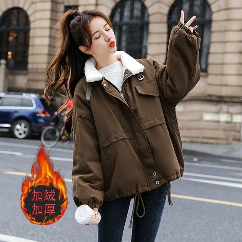 Thickened tooling jacket women s winter, autumn and winter new lamb wool splicing contrasting jacket 2XL
Thickened tooling jacket women s winter, autumn and winter new lamb wool splicing contrasting jacket 2XL