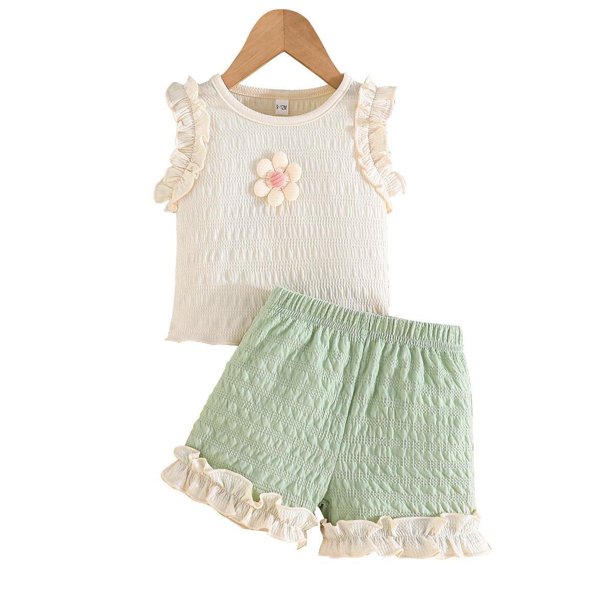 Модный повседневный костюм для девочек 2025 года, летний детский милый цветочный топ с шортами 2-3Y
Модный повседневный костюм для девочек 2025 года, летний детский милый цветочный топ с шортами 2-3Y