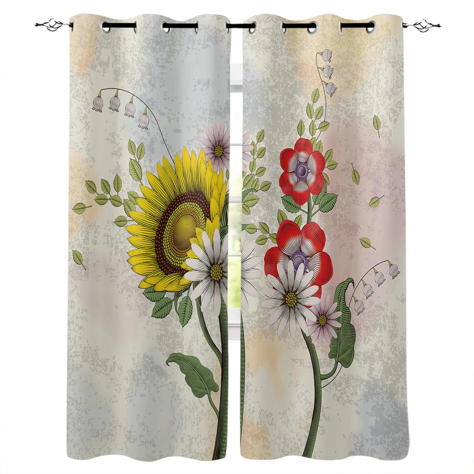 Sunflowers Patterned Retro Beige Printed Kitchen Curtain Window Panel Treatment Living Room Office Decor Drape for Kid s Home Bedroom W50 X H130(CM)X2&Grommet Top
Sunflowers Patterned Retro Beige Printed Kitchen Curtain Window Panel Treatment Living Room Office Decor Drape for Kid s Home Bedroom W50 X H130(CM)X2&Grommet Top