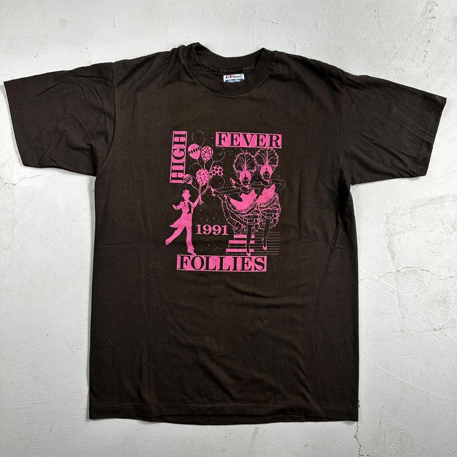 High Fever 90s VTG T Shirt Star USA Hanes 1991 Follies Balloons Dancers Music 4XL
High Fever 90s VTG T Shirt Star USA Hanes 1991 Follies Balloons Dancers Music 4XL