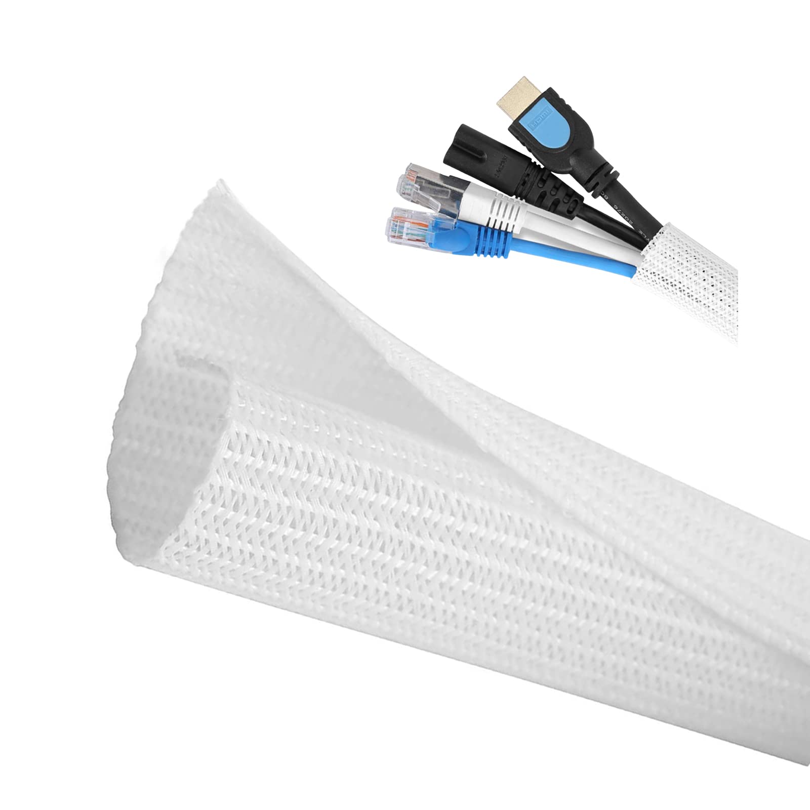 PureSino Braided Cable Sleeve, Cable Management Sleeve, Approximately 6m Long, Approximately 13mm Inner Diameter, Braided Cable Cover, Cable
PureSino Braided Cable Sleeve, Cable Management Sleeve, Approximately 6m Long, Approximately 13mm Inner Diameter, Braided Cable Cover, Cable