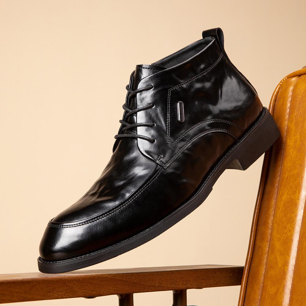 Autumn and winter new leather Martin boots men s mid-top men s shoes fleece boots British style business casual dress leather shoes 38
Autumn and winter new leather Martin boots men s mid-top men s shoes fleece boots British style business casual dress leather shoes 38