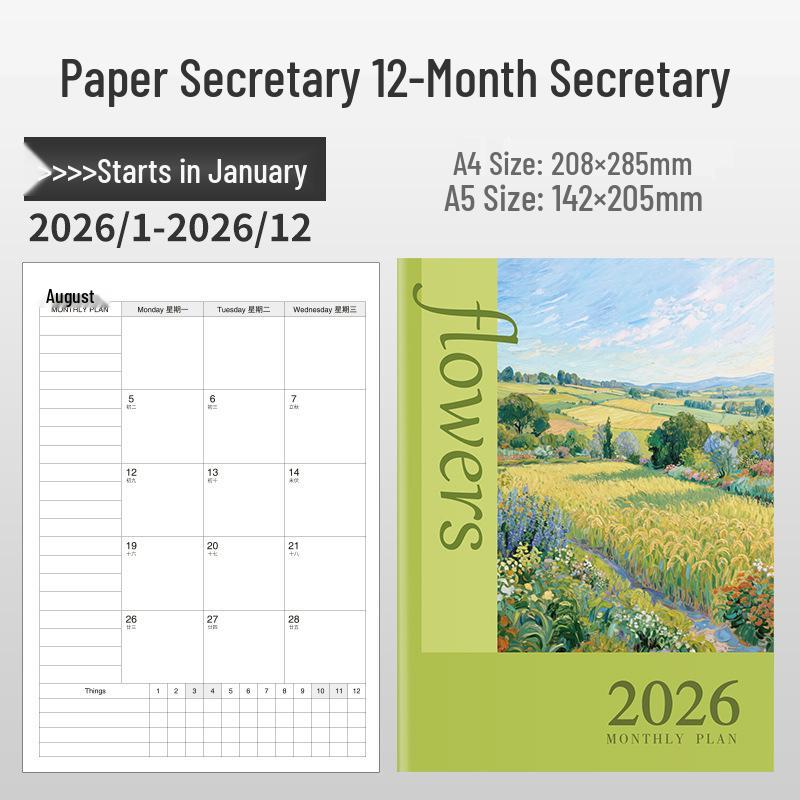 2026 A4 Work Secretary: Monthly Planner & Time Management Manual with Custom Hot Stamped Logo A5: 14.2 x 20.5 cm
2026 A4 Work Secretary: Monthly Planner & Time Management Manual with Custom Hot Stamped Logo A5: 14.2 x 20.5 cm