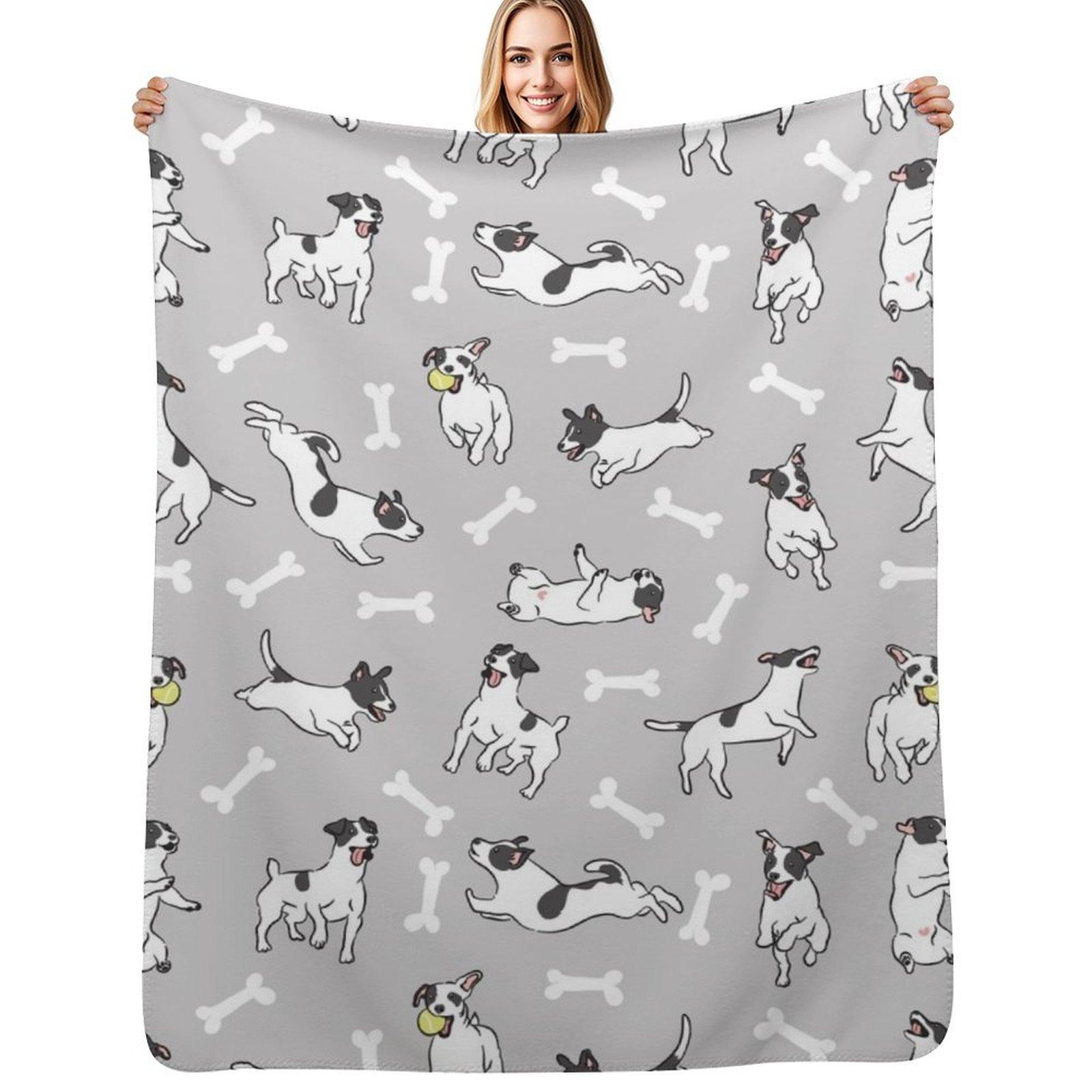 Playing Black and White Jack Russell Terrier Gray Background Throw Blanket All Season Lightweight Soft Blanket for Bed 102x76cm(40x30in)
Playing Black and White Jack Russell Terrier Gray Background Throw Blanket All Season Lightweight Soft Blanket for Bed 102x76cm(40x30in)