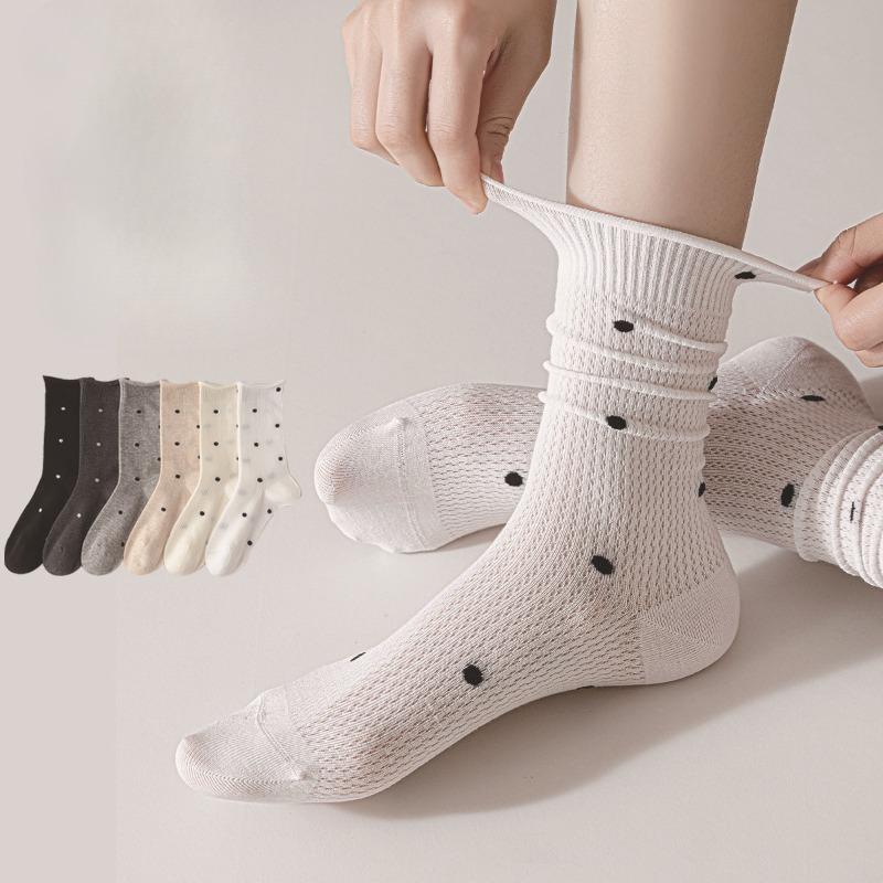 5 Pairs Polka Dot Stacked Socks Women s Spring and Summer Thin Medium-length Mesh Breathable Anti-odour Cotton Socks Boneless One-piece Machine Sewing 5 pairs чёрный
5 Pairs Polka Dot Stacked Socks Women s Spring and Summer Thin Medium-length Mesh Breathable Anti-odour Cotton Socks Boneless One-piece Machine Sewing 5 pairs чёрный