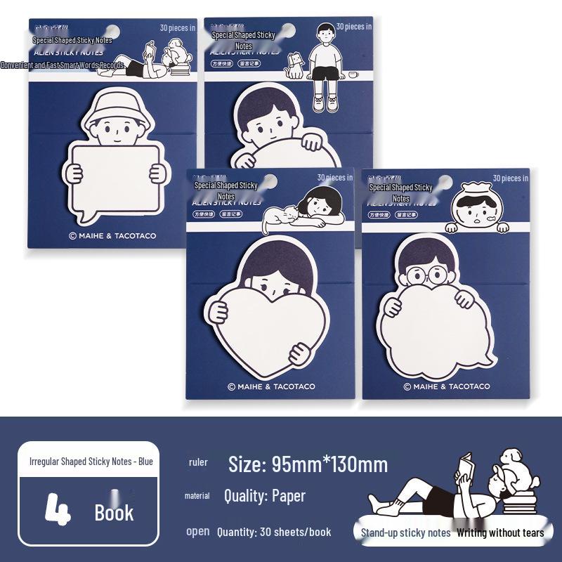 TacoTaco Cartoon Sticky Notes with Adhesive Labels for Elementary Students - Standable Desk Markers No Specific Size
TacoTaco Cartoon Sticky Notes with Adhesive Labels for Elementary Students - Standable Desk Markers No Specific Size