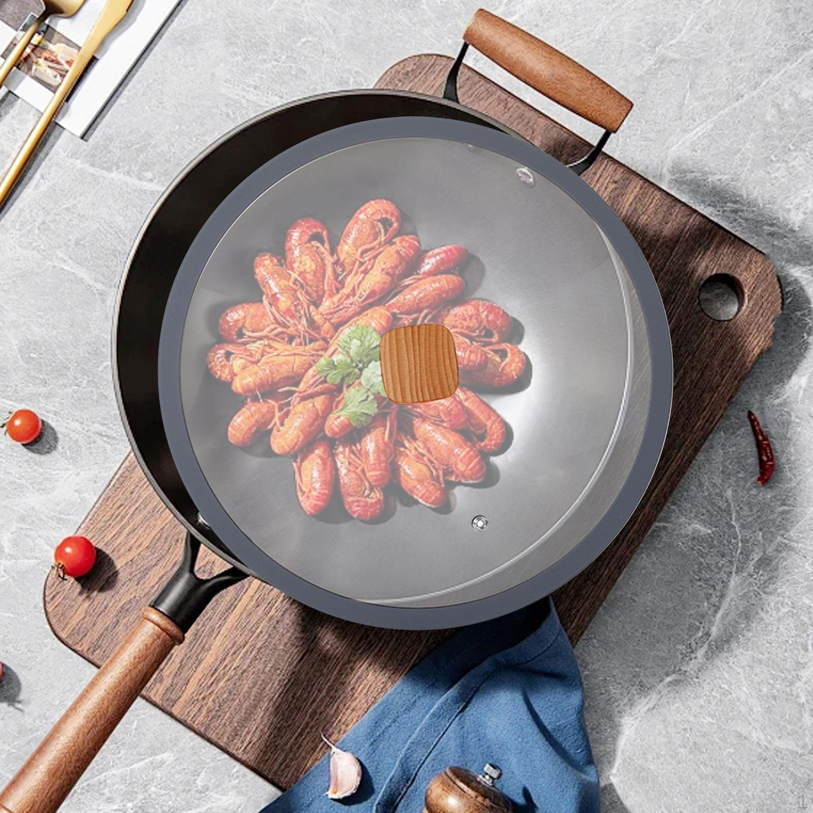 Стеклянная крышка Крышка для посуды Легкая Прозрачная Универсальная для кастрюль сковородок Замена Лапша быстрого приготовления 20cm