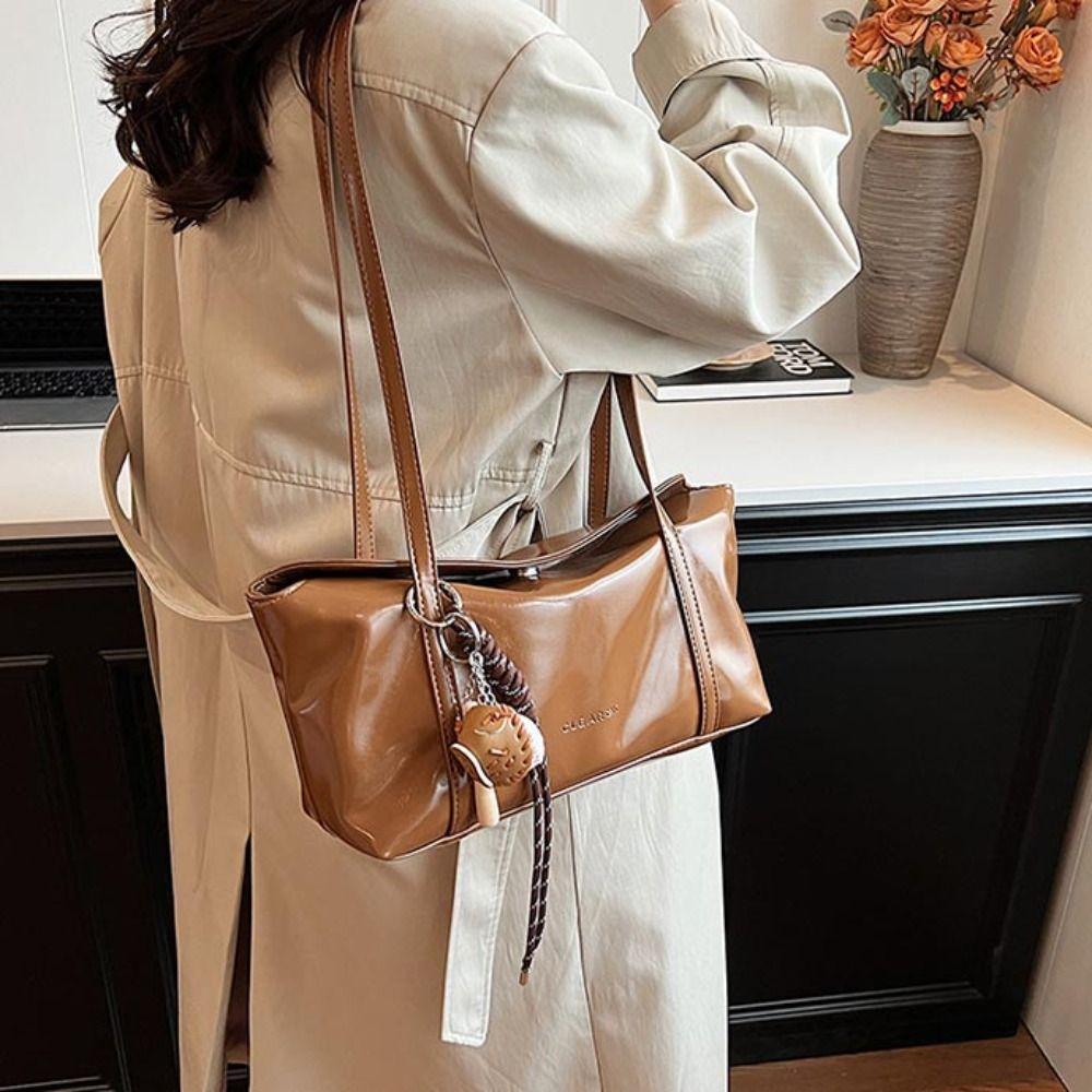 Korean Style Boston Pillow Bag with Pendant Vintage Shoulder Bag Temperament Pu Dumpling Bag Girls коричневый
Korean Style Boston Pillow Bag with Pendant Vintage Shoulder Bag Temperament Pu Dumpling Bag Girls коричневый