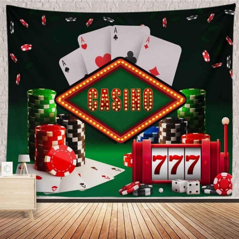 Casino TapestryPoker Chips Playing Cards Gambling Las Vegas Wall Hangings Tapestry for Bedroom Living Room Office Dorm Man Cave 74x94cm(29x37in)
Casino TapestryPoker Chips Playing Cards Gambling Las Vegas Wall Hangings Tapestry for Bedroom Living Room Office Dorm Man Cave 74x94cm(29x37in)
