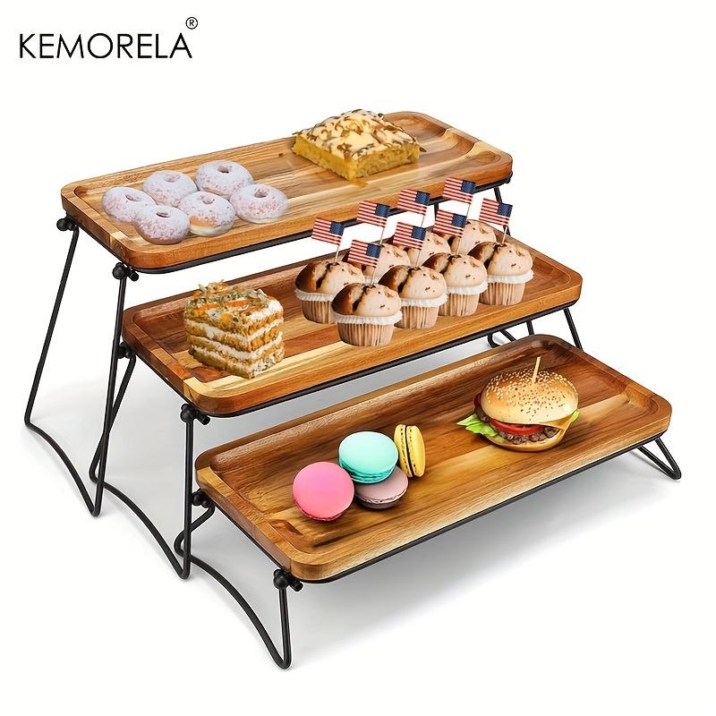 3-Tier Acacia Wood Cupcake Stand - Rustic Dessert Display & Cheese Serving Tray Set for Family Parties, Holidays
3-Tier Acacia Wood Cupcake Stand - Rustic Dessert Display & Cheese Serving Tray Set for Family Parties, Holidays