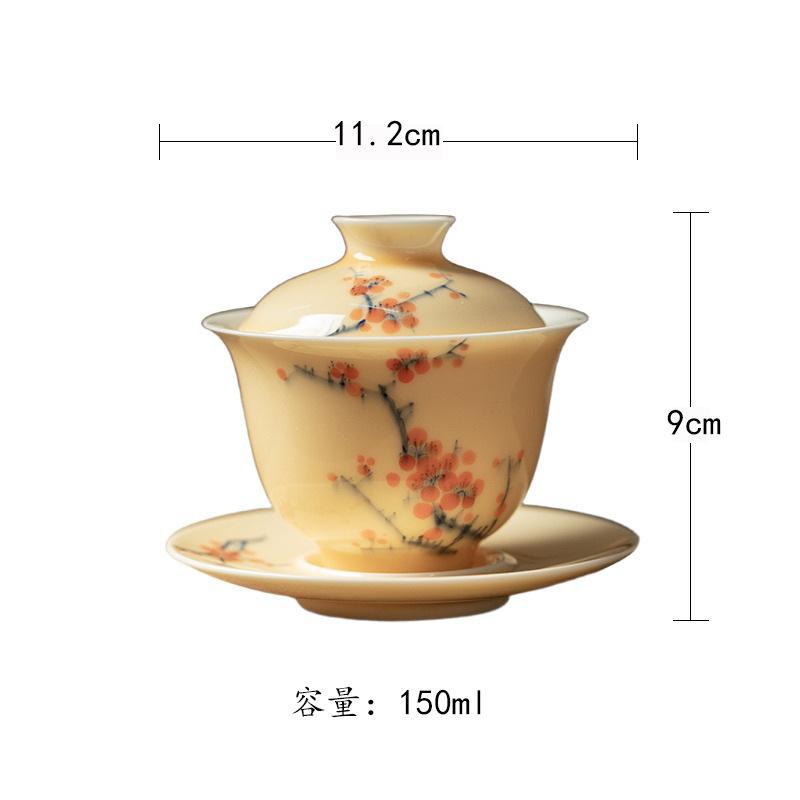 150ml Hand-painted Plum Blossom Gaiwan Zen Tea Tureen Tea Bowl With Lid Kit Tea Maker Cover Bowl Drinkware Supplies Collection
150ml Hand-painted Plum Blossom Gaiwan Zen Tea Tureen Tea Bowl With Lid Kit Tea Maker Cover Bowl Drinkware Supplies Collection