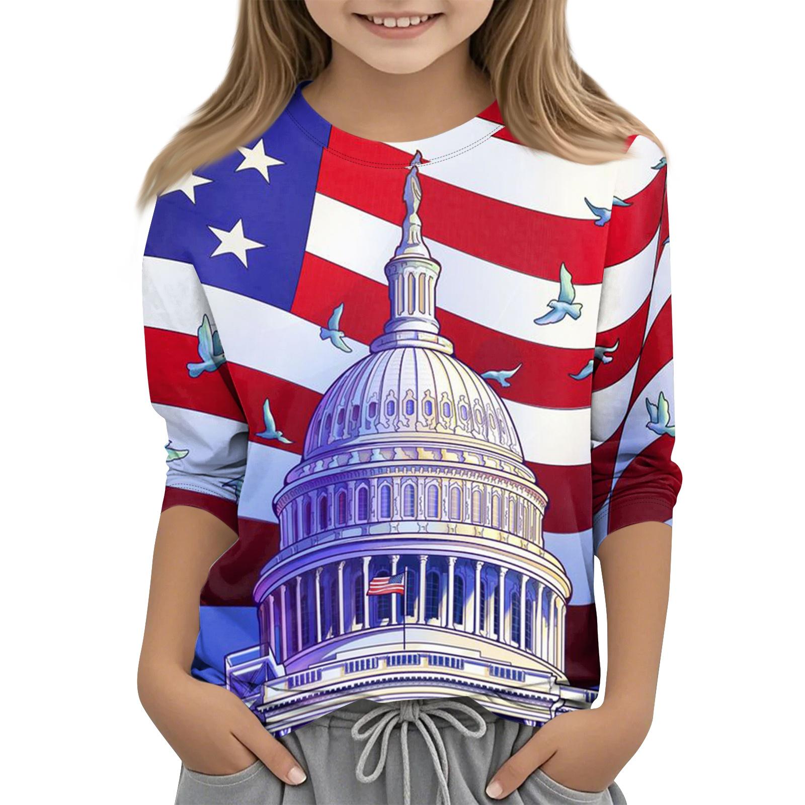 Long Sleeve Crew Neck Top for Girls with America 1776 2026 Print Comfortable Pullover Soft Fabric Casual Fit Design 160 кавун червоний колір
Long Sleeve Crew Neck Top for Girls with America 1776 2026 Print Comfortable Pullover Soft Fabric Casual Fit Design 160 кавун червоний колір