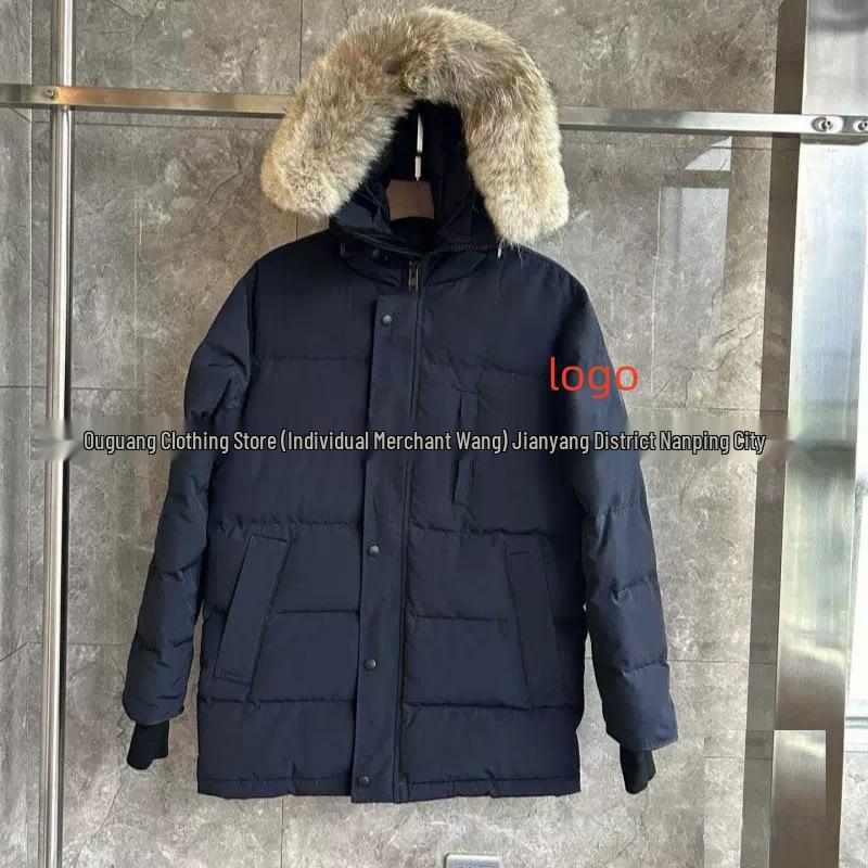 Canadian Wolf Fur Collar Down Jacket, 14 Styles Carson Parka for Men & Women, Model E33 3805M XS темно-синього кольору
Canadian Wolf Fur Collar Down Jacket, 14 Styles Carson Parka for Men & Women, Model E33 3805M XS темно-синього кольору