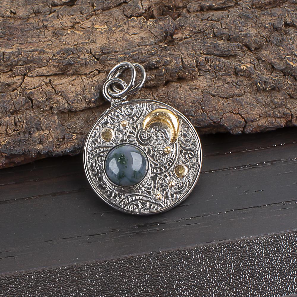 Украшения из мохового агата, Привлекательная серебряная подвеска ручной работы, 925 стерлинговое серебро, для подарка 1.30 Inches зелёный
Украшения из мохового агата, Привлекательная серебряная подвеска ручной работы, 925 стерлинговое серебро, для подарка 1.30 Inches зелёный