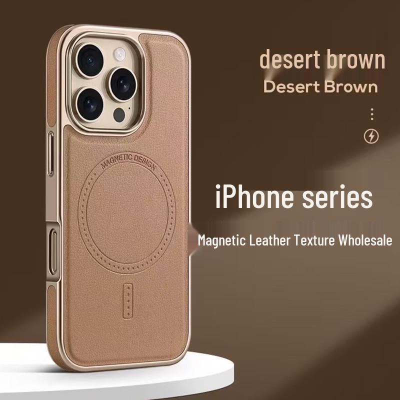 iPhone 15 Pro Max Magnetic Leather Phone Case with Electroplated Sides, Drop-Proof for iPhone 14/16 iPhone 13 Pro Max
iPhone 15 Pro Max Magnetic Leather Phone Case with Electroplated Sides, Drop-Proof for iPhone 14/16 iPhone 13 Pro Max