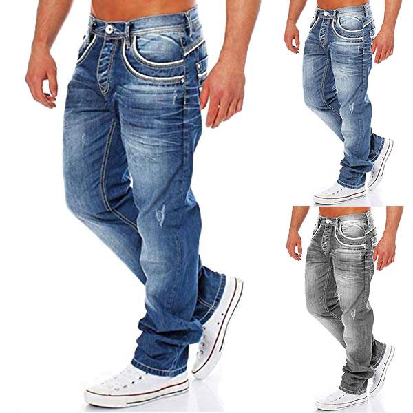 2023 Модные новые мужские эластичные синие джинсы свободного покроя
2023 Модные новые мужские эластичные синие джинсы свободного покроя