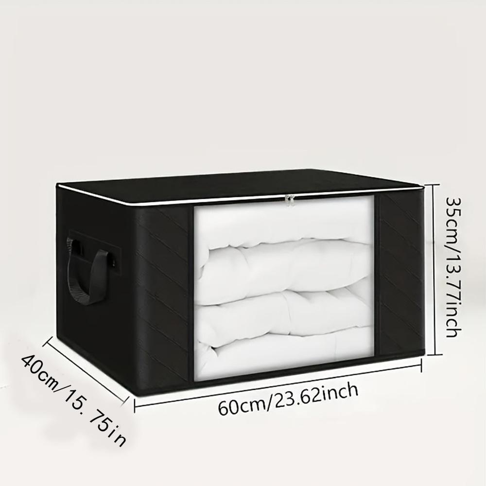 Black Non-Woven Storage Bag with Window - Large Capacity for Seasonal Clothing 60cm*40cm*35cm чёрный
Black Non-Woven Storage Bag with Window - Large Capacity for Seasonal Clothing 60cm*40cm*35cm чёрный
