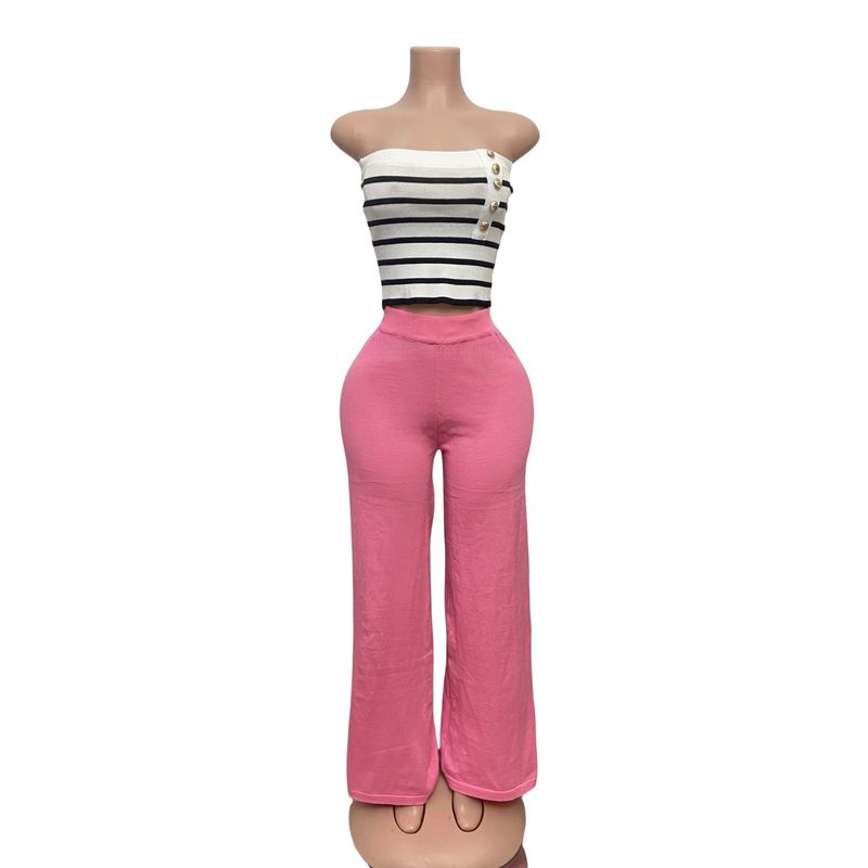 European and American Fashion Sexy Tube Top Top Long Set Sexy Strapless Top and Pants Set Peach One size
European and American Fashion Sexy Tube Top Top Long Set Sexy Strapless Top and Pants Set Peach One size