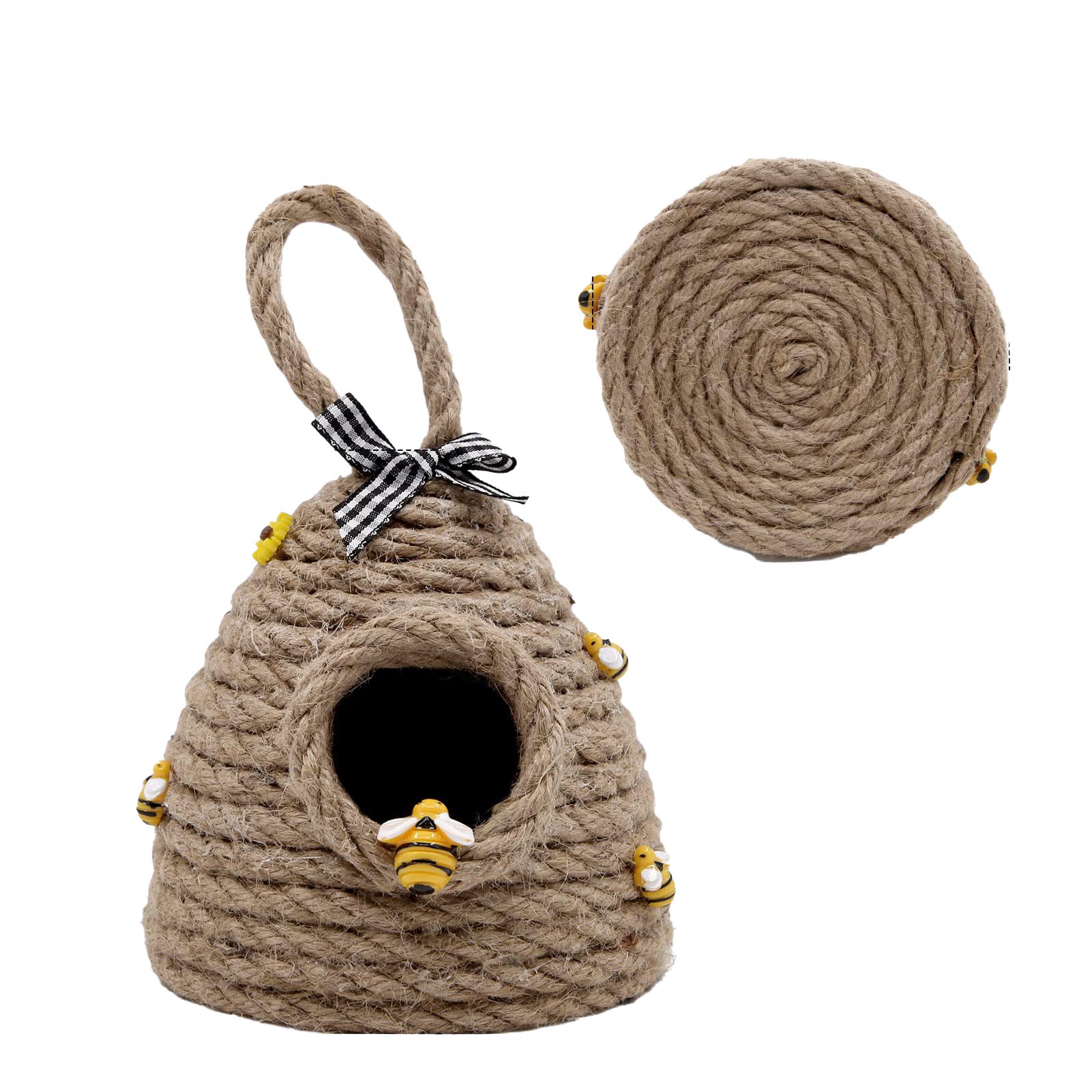 Полиэстеровый декор для пчелиных ульев для кухонных полок, коллекция украшений в виде ульев ручной работы, настольное украшение
Полиэстеровый декор для пчелиных ульев для кухонных полок, коллекция украшений в виде ульев ручной работы, настольное украшение