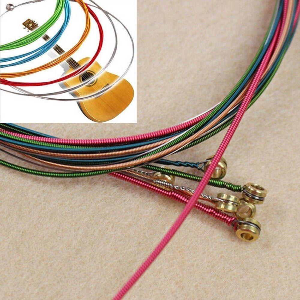 Quality Stainless Steel Rainbow Colorful Color One Set 6pcs Guitar Strings Acoustic Guitar Strings
Quality Stainless Steel Rainbow Colorful Color One Set 6pcs Guitar Strings Acoustic Guitar Strings