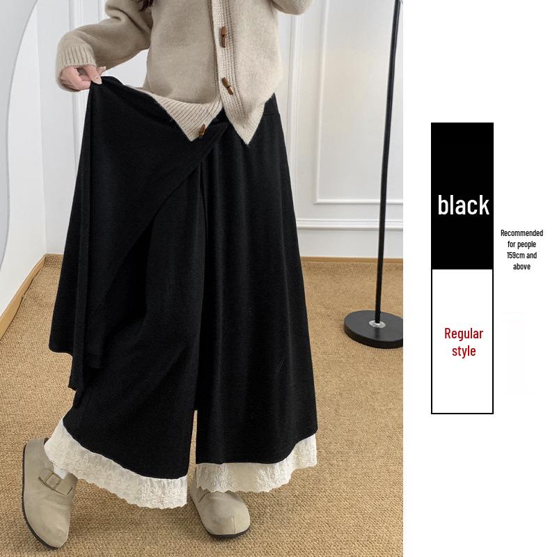 Gentle Korean Lace Patchwork Skirt-Pants: Women s Autumn-Winter Casual High Waist Wide Leg Draped Faux Two-Piece Pants. Extra Large
Gentle Korean Lace Patchwork Skirt-Pants: Women s Autumn-Winter Casual High Waist Wide Leg Draped Faux Two-Piece Pants. Extra Large