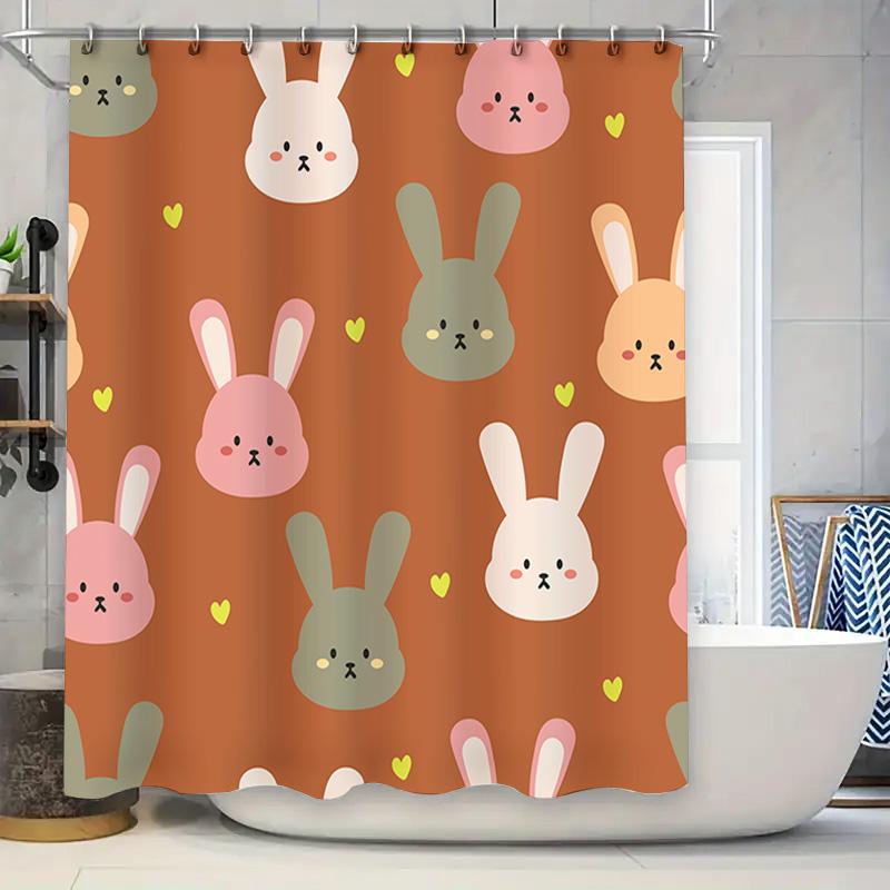 Animal Print Shower Curtains Cute Bunny Rabbit Design 180Gsm Polyester Fabric Waterproof Home Decor Item For Bathrooms Orange Co W60H190(CM)-1 Pcs
Animal Print Shower Curtains Cute Bunny Rabbit Design 180Gsm Polyester Fabric Waterproof Home Decor Item For Bathrooms Orange Co W60H190(CM)-1 Pcs