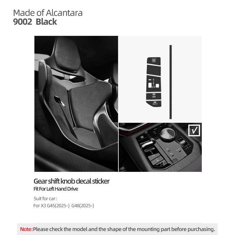 For BMW X3 G45 G48 2025- Made of Alcantara Center Console Gear Shift Button Trim Sticker Tuning Car Interior Decor Accessories
For BMW X3 G45 G48 2025- Made of Alcantara Center Console Gear Shift Button Trim Sticker Tuning Car Interior Decor Accessories