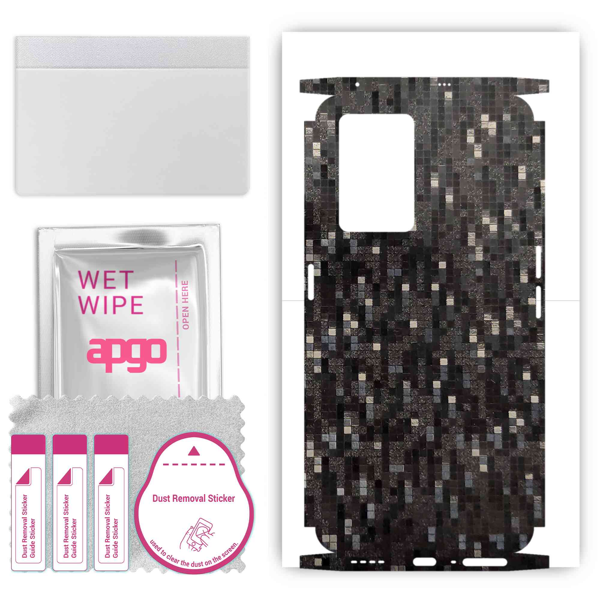 apgo Protective Skin Sticker for the back+sides compatible with Realme GT Neo3, Full Wrap Film, Foil, Vinyl - Pattern Carbon Black Pixel
apgo Protective Skin Sticker for the back+sides compatible with Realme GT Neo3, Full Wrap Film, Foil, Vinyl - Pattern Carbon Black Pixel