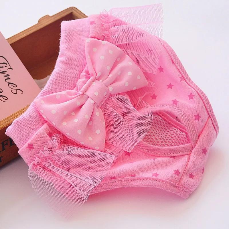 Breathable Dog Physiological Pants with Bow Lace Pet Diaper Menstrual Sanitary Panties for Female Dogs S
Breathable Dog Physiological Pants with Bow Lace Pet Diaper Menstrual Sanitary Panties for Female Dogs S