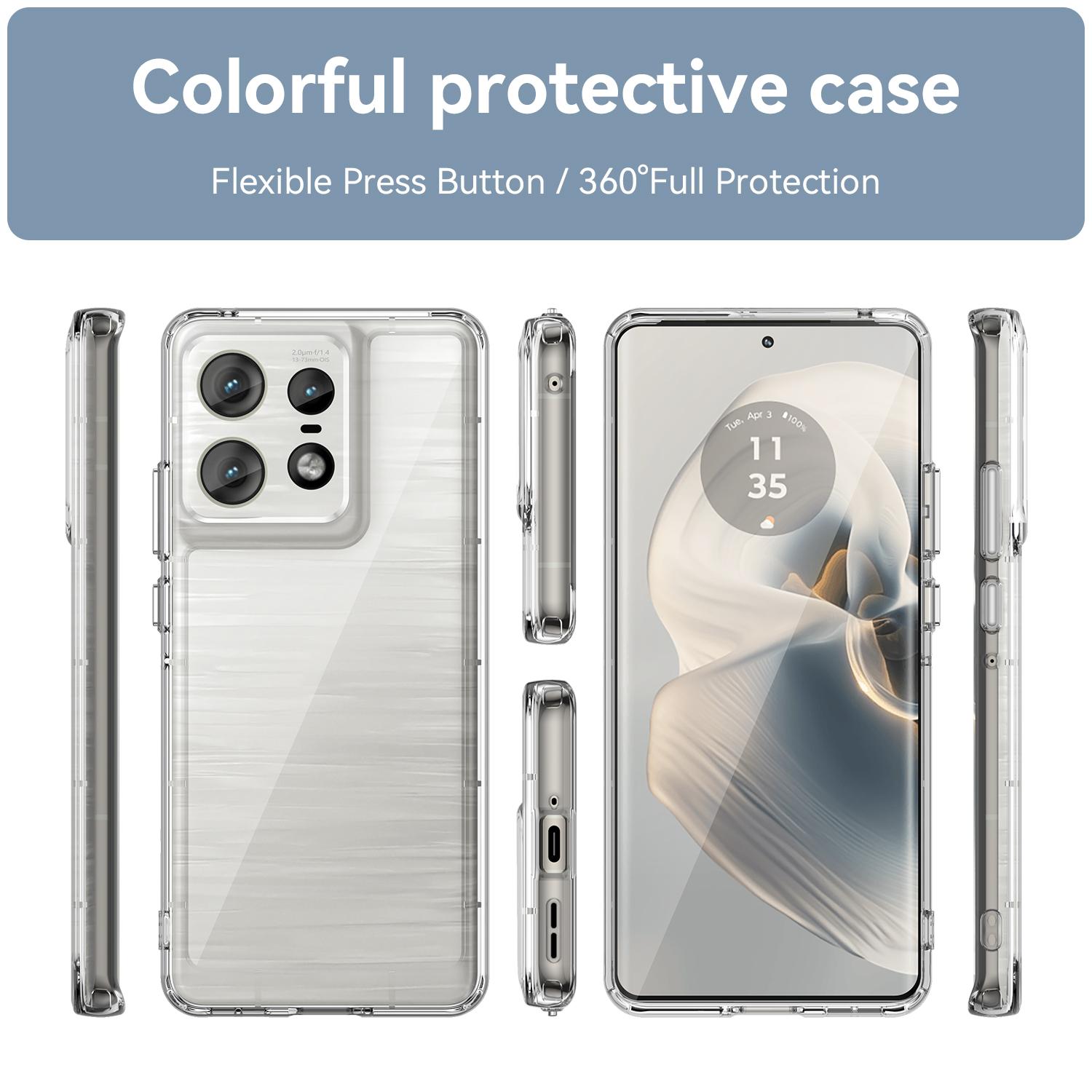 For Motorola Edge 50 Pro 5G Clear Phone Case WANLONFENG MF2 Series TPU Acrylic Cover with 2Pcs Tempered Glass Transparent
For Motorola Edge 50 Pro 5G Clear Phone Case WANLONFENG MF2 Series TPU Acrylic Cover with 2Pcs Tempered Glass Transparent