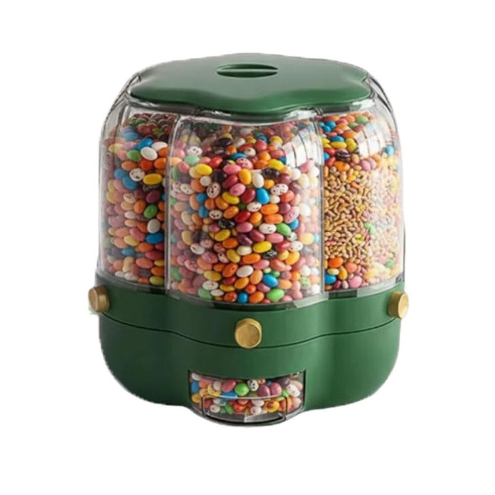 6 Compartments Candy Treat Dispenser Space Saving Kitchen Storage Box Dark Green M
6 Compartments Candy Treat Dispenser Space Saving Kitchen Storage Box Dark Green M