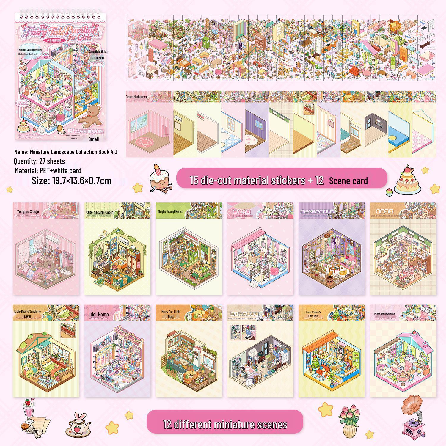 Yi Lan Miniature Sticker Book: Cute DIY Landscaping & Educational Decoration
Yi Lan Miniature Sticker Book: Cute DIY Landscaping & Educational Decoration