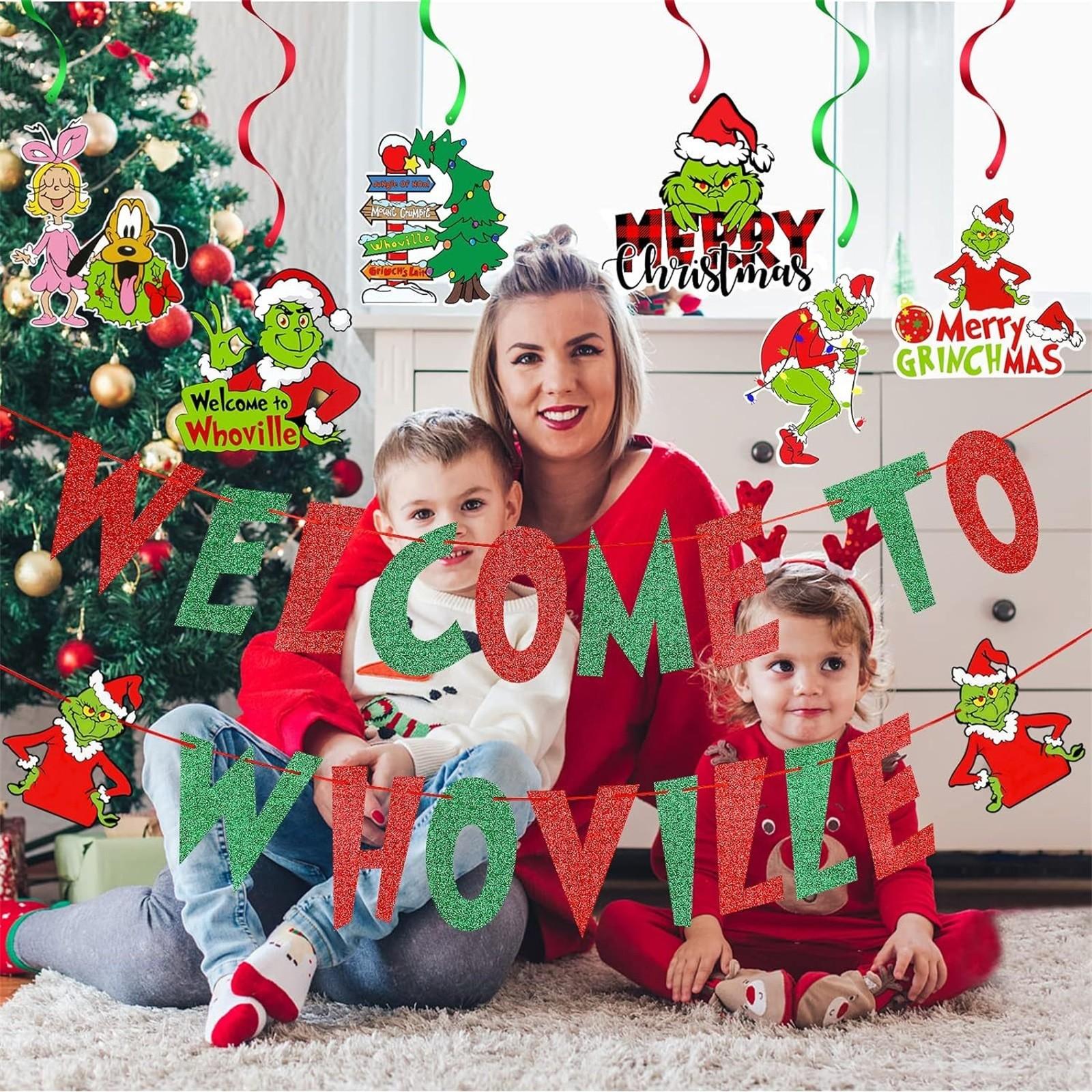 8PC Christmas Decorations Welcome To The Christmas Decorations Party Supplies Christmas Grieen Party Decorations
8PC Christmas Decorations Welcome To The Christmas Decorations Party Supplies Christmas Grieen Party Decorations