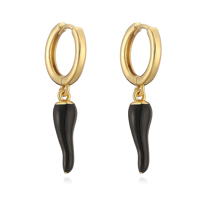HECHENG,Ear Needle Fashionable New Hoop Earrings Lucky Pepper Creative Chili Series Earrings for Women чорний
HECHENG,Ear Needle Fashionable New Hoop Earrings Lucky Pepper Creative Chili Series Earrings for Women чорний