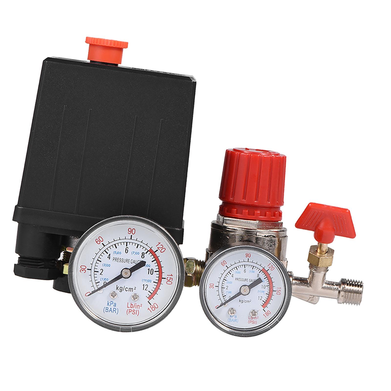 Small Air Compressor Pressure Switch Control Valve Regulator with Gauges білий
Small Air Compressor Pressure Switch Control Valve Regulator with Gauges білий