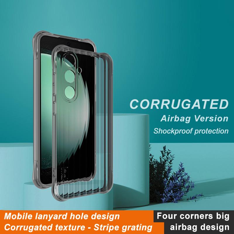 IMAK For Samsung Galaxy S24 FE Case TPU Phone Cover Corrugated Texture Transparent Black
IMAK For Samsung Galaxy S24 FE Case TPU Phone Cover Corrugated Texture Transparent Black