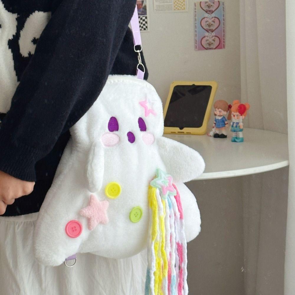 Korean Style Doll Stuffed Plush Bag Shoulder Bags School Bag Plush Ghost Backpack Kindergarten белый
Korean Style Doll Stuffed Plush Bag Shoulder Bags School Bag Plush Ghost Backpack Kindergarten белый
