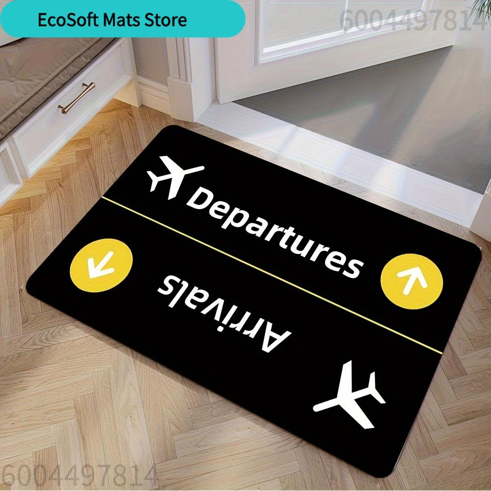 One Arrival and Departure Airplane Theme Door Mat - Crystal Velvet Rectangular Mat, Machine Washable, 1000g per Square Meter, 40cm x 60cm
One Arrival and Departure Airplane Theme Door Mat - Crystal Velvet Rectangular Mat, Machine Washable, 1000g per Square Meter, 40cm x 60cm