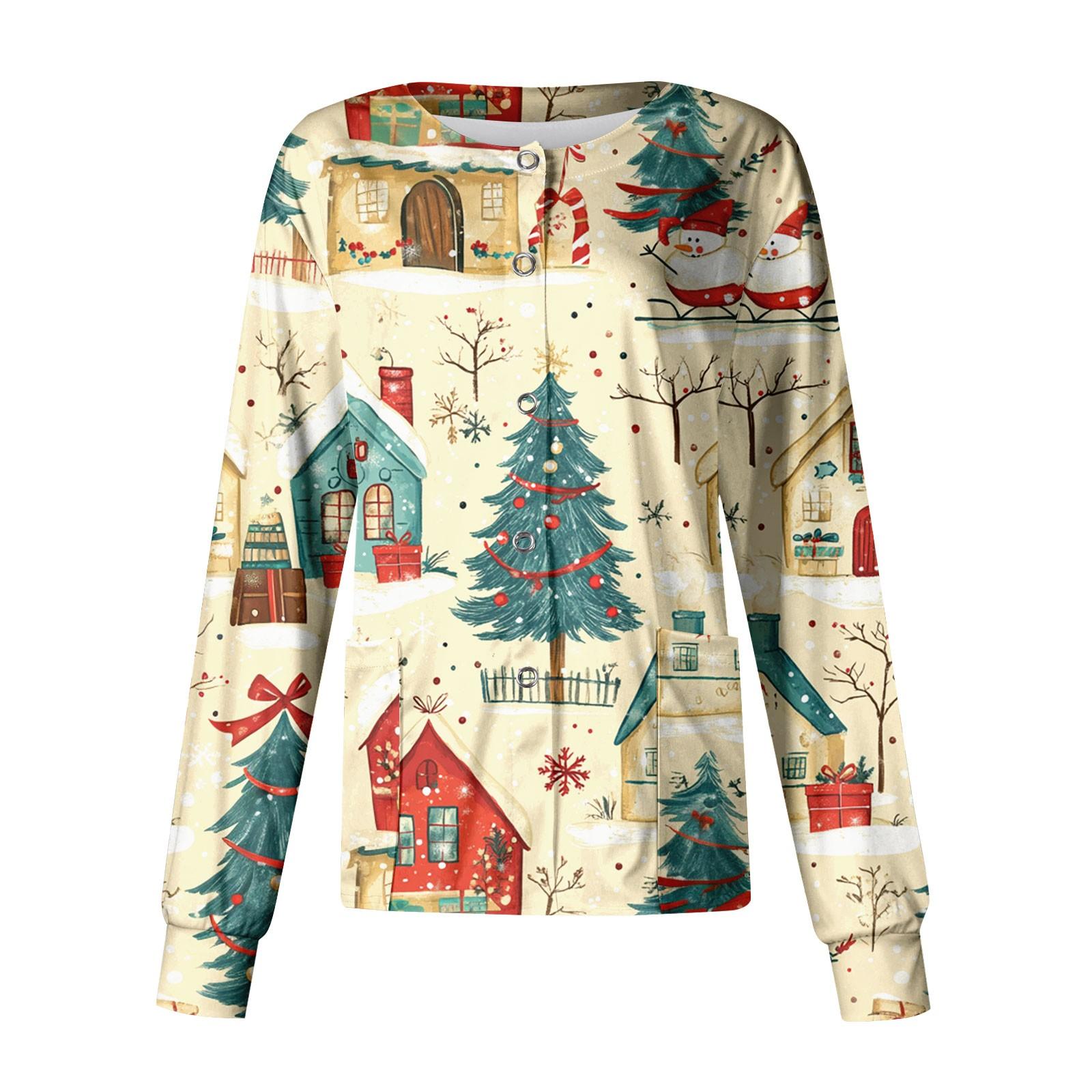 Женский повседневный однобортный топ с длинным рукавом и рождественским принтом Dry-nurse XXXXL
Женский повседневный однобортный топ с длинным рукавом и рождественским принтом Dry-nurse XXXXL