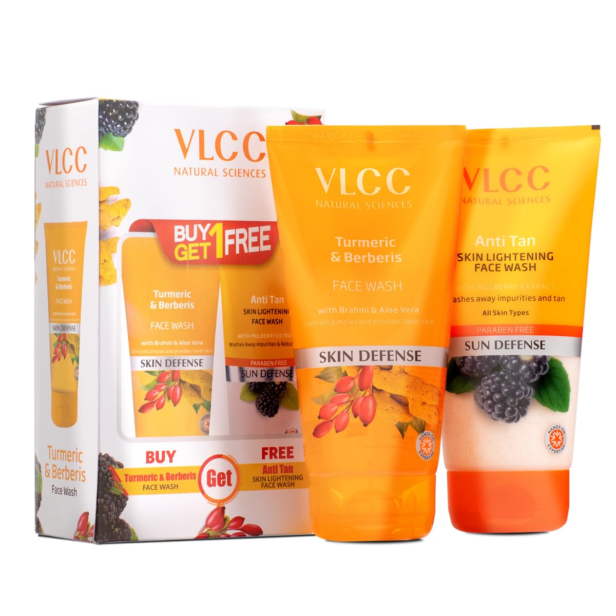 VLCC Turmeric And Berberis Face Wash Duo For Brightening Skin With Deep Cleansing And Anti Tan Care 150 Ml Each
VLCC Turmeric And Berberis Face Wash Duo For Brightening Skin With Deep Cleansing And Anti Tan Care 150 Ml Each