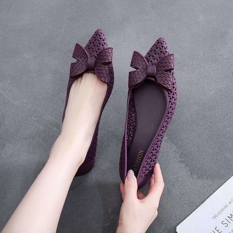 Fashion Cosy flats jelly shoes slip on cut-out flower loafers bow-knot strip shallow moccasins brief anti-skid candy espadrilles women 6.5
Fashion Cosy flats jelly shoes slip on cut-out flower loafers bow-knot strip shallow moccasins brief anti-skid candy espadrilles women 6.5