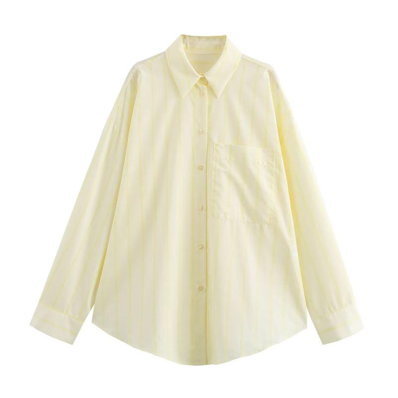 Kaslead New Arrival Women s Clothing Fashion Style Fashion All-Match Casual Stripes Poplin Shirt 3564081 Light yellow M
Kaslead New Arrival Women s Clothing Fashion Style Fashion All-Match Casual Stripes Poplin Shirt 3564081 Light yellow M