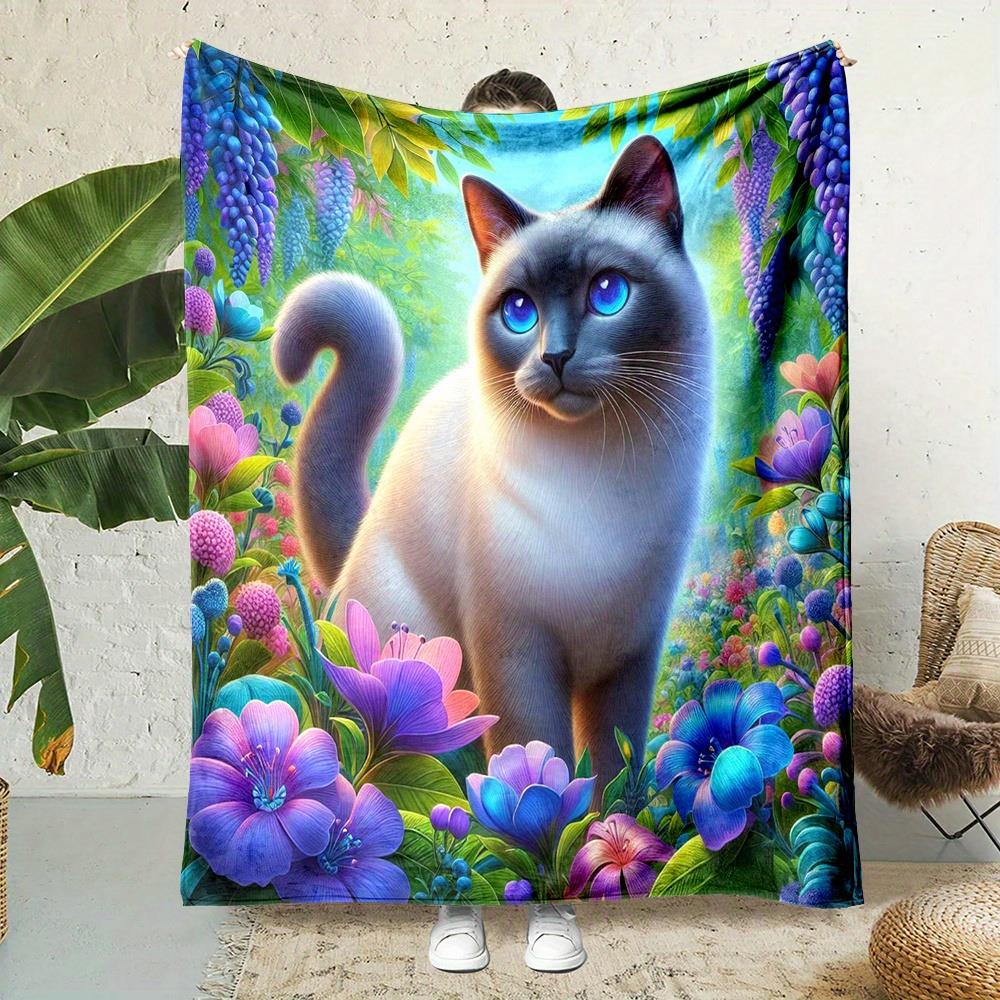 Blueeyed cat flower pattern Blanket for Sofa Bed Travel Camping Living Room Office Conditioning Blanket for All Seasons Gifts 75x100cm (30x40inch)
Blueeyed cat flower pattern Blanket for Sofa Bed Travel Camping Living Room Office Conditioning Blanket for All Seasons Gifts 75x100cm (30x40inch)