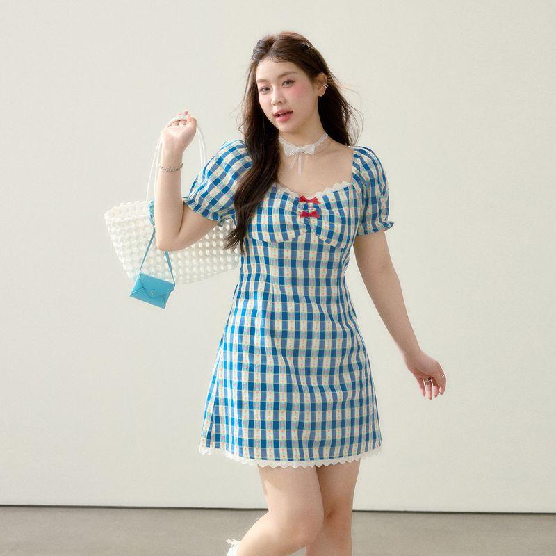 Zhang Ren Plus Size Women s Clothing Fat Sister mm Slim Looking Dress French Vintage Style Chic Age-Reducing Plaid Tea Dress Short Skirt L
Zhang Ren Plus Size Women s Clothing Fat Sister mm Slim Looking Dress French Vintage Style Chic Age-Reducing Plaid Tea Dress Short Skirt L