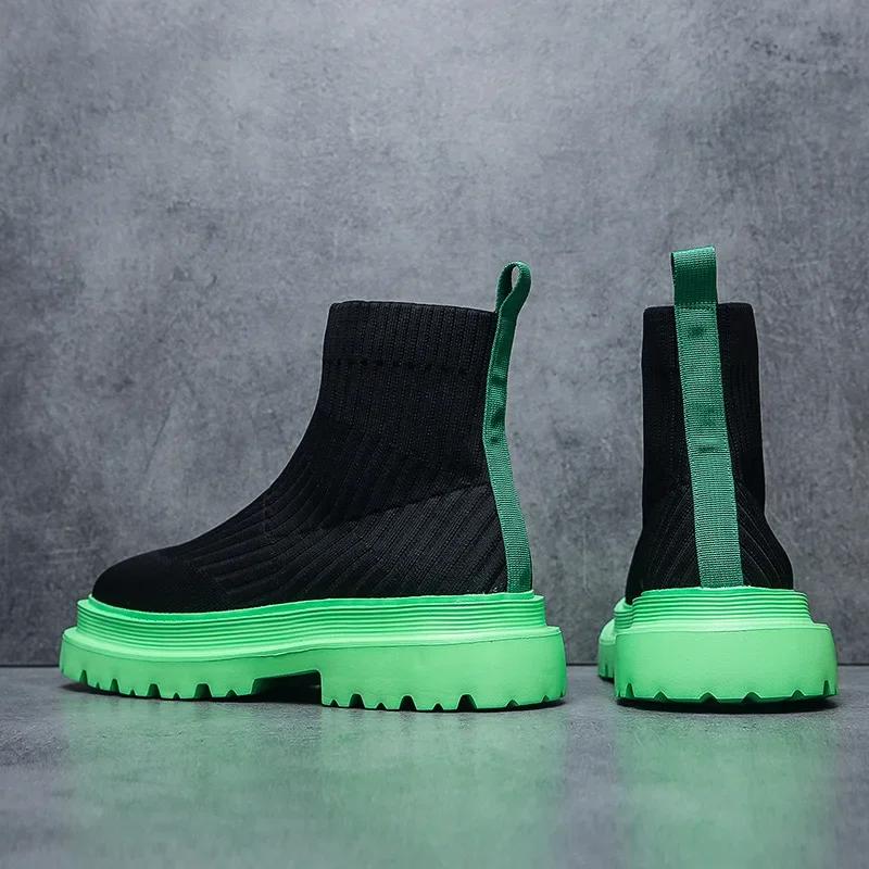 Модні високі кросівки чоловічі, легкі в поєднанні шкарпеткові туфлі, модні повсякденні в язані сітчасті дихаючі, на платформі, що збільшує зріст, спортивні туфлі 43
Модні високі кросівки чоловічі, легкі в поєднанні шкарпеткові туфлі, модні повсякденні в язані сітчасті дихаючі, на платформі, що збільшує зріст, спортивні туфлі 43