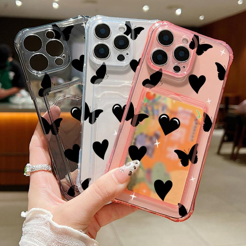 Мягкий силиконовый чехол для iPhone 16 Pro Max 15 14 Pro 13 12 11 с принтом бабочки, любви, сердец, прозрачный, с отделением для карт, прозрачный, ударопрочный, тонкий, бампер iPhone 16 серый
Мягкий силиконовый чехол для iPhone 16 Pro Max 15 14 Pro 13 12 11 с принтом бабочки, любви, сердец, прозрачный, с отделением для карт, прозрачный, ударопрочный, тонкий, бампер iPhone 16 серый